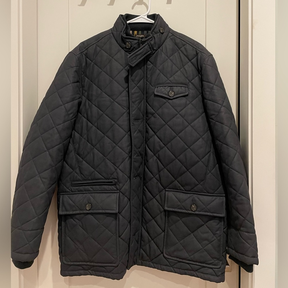 J. McLaughlin Charcoal Quilted Jacket